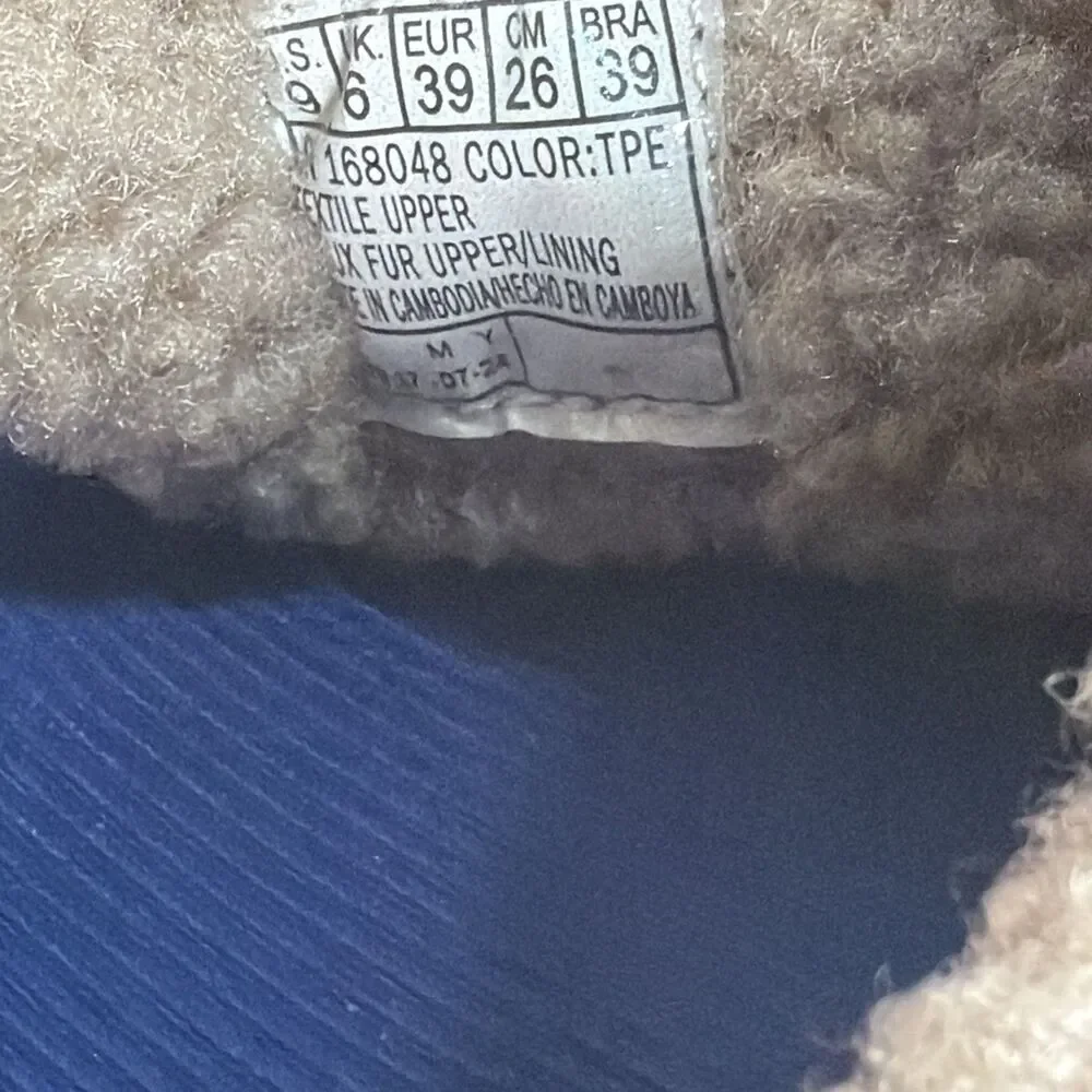 Skechers Powerstep Taupe Faux Fur Women’s 9
